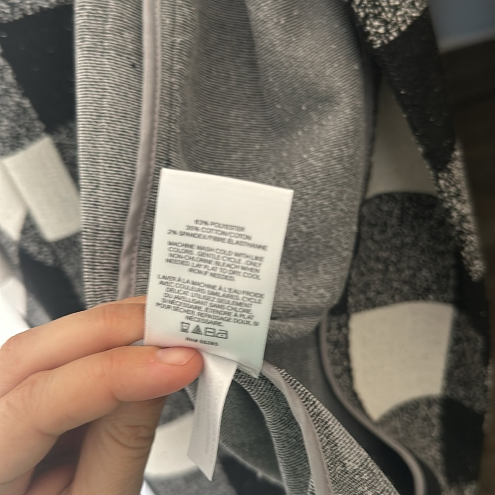 I express NWT size small buffalo check long cardigan/pea coat - Picture 3 of 5